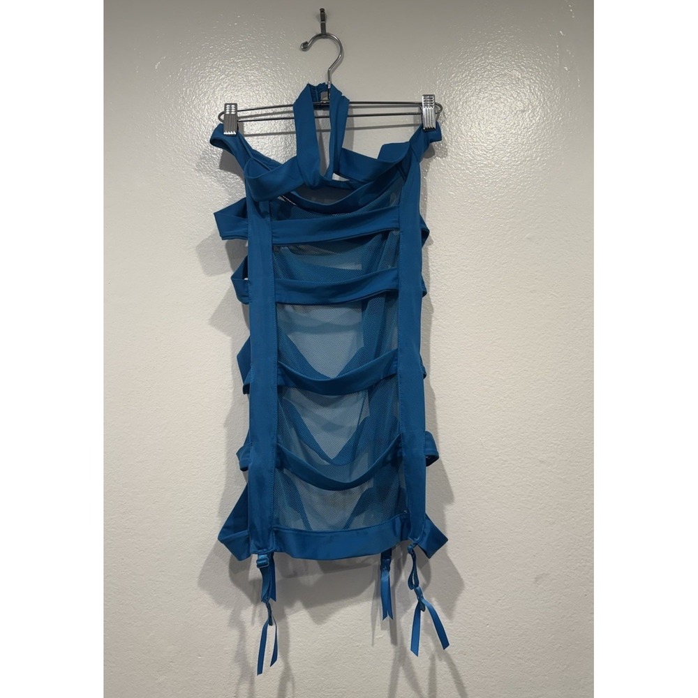 FREDERICKS OF HOLLYWOOD Seduction  Caged Mesh Lingerie Y2K Rave Festival Look